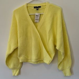 Inc cropped knit sweater